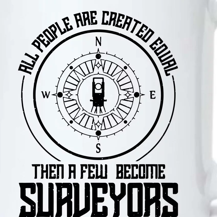 All People Are Created Equal Then A Few Become Surveyors Black Color Changing Mug