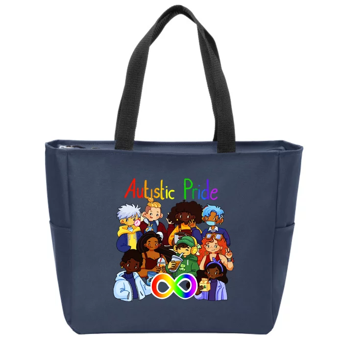 Autistic Pride Zip Tote Bag