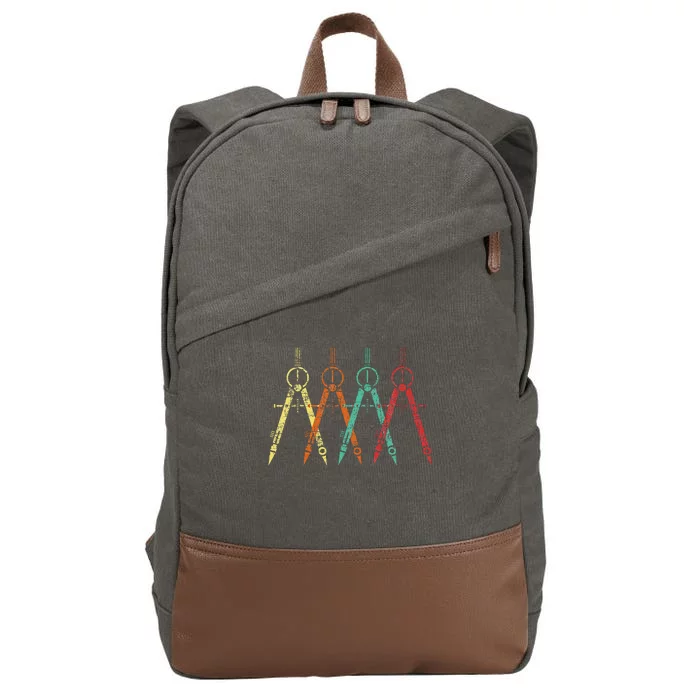 Architect Protractor Architecture Art Architectural Cotton Canvas Backpack