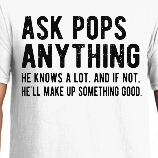 Ask Pops Anything Funny Pops Grandpa Pajama Set