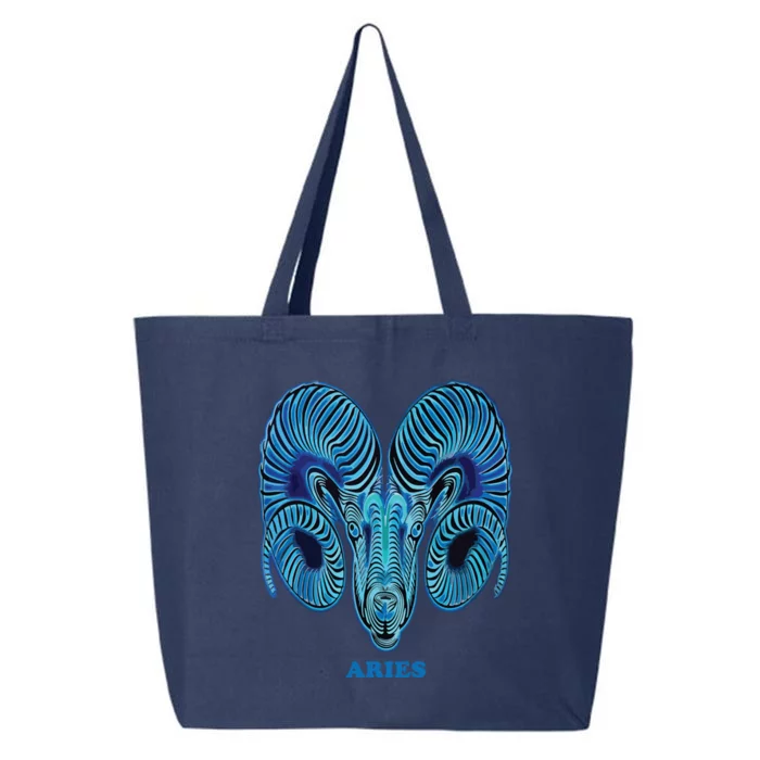 Aries Personality Astrology Zodiac Sign Horoscope Design 25L Jumbo Tote