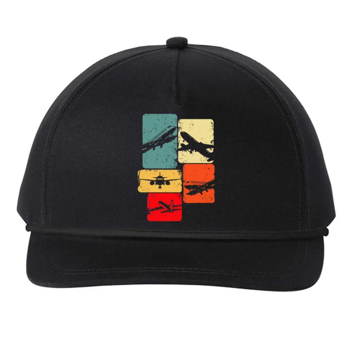 Airplane Pilot Snapback Five-Panel Rope Hat