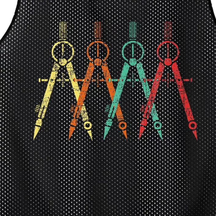 Architect Protractor Architecture Art Architectural Mesh Reversible Basketball Jersey Tank