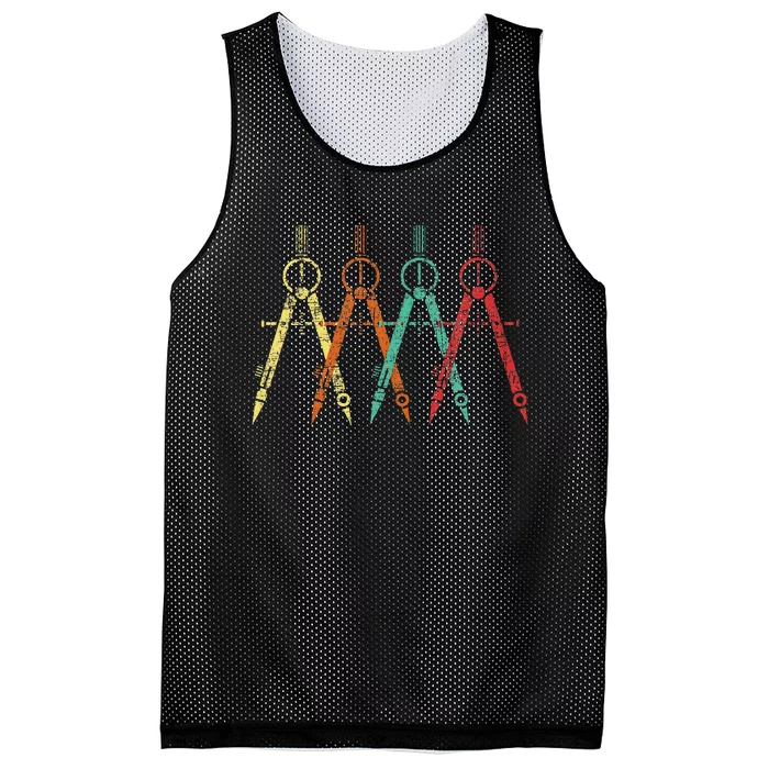 Architect Protractor Architecture Art Architectural Mesh Reversible Basketball Jersey Tank