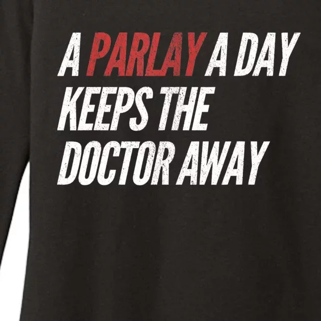 A Parlay A Day Funny Gambling Sports Betting TShirt Womens CVC Long Sleeve Shirt