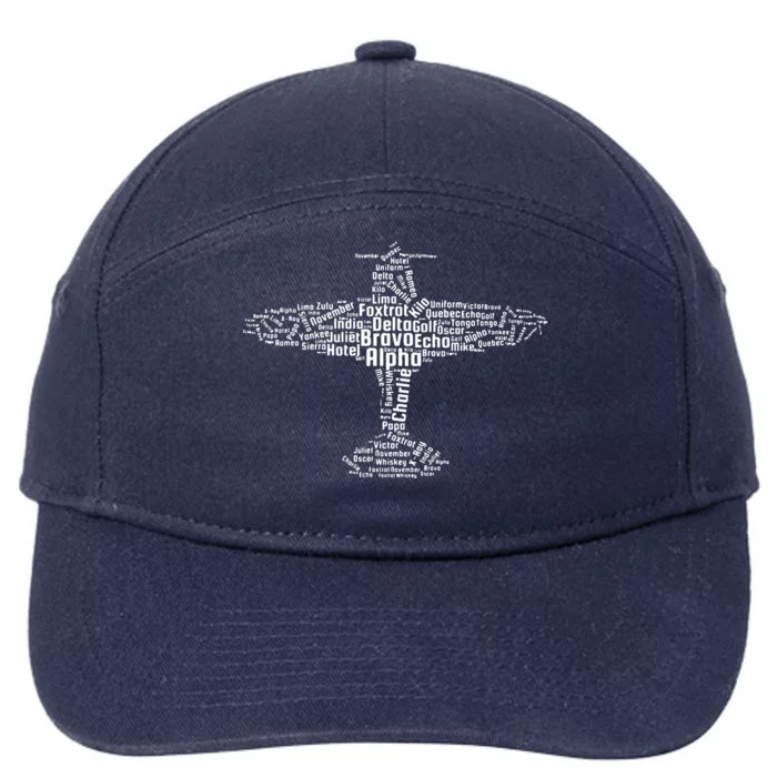 Aviation Phonetic Alphabet Flying Pilot Gift 7-Panel Snapback Hat