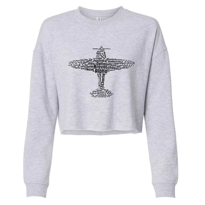 Aviation Phonetic Alphabet Flying Pilot Gift Cropped Pullover Crew