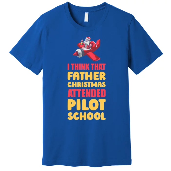 Airplane Pilot Aviator Fly Flying Aircraft Pilot Christmas Gift Premium T-Shirt