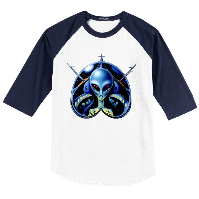 Alien Pilot Baseball Sleeve Shirt