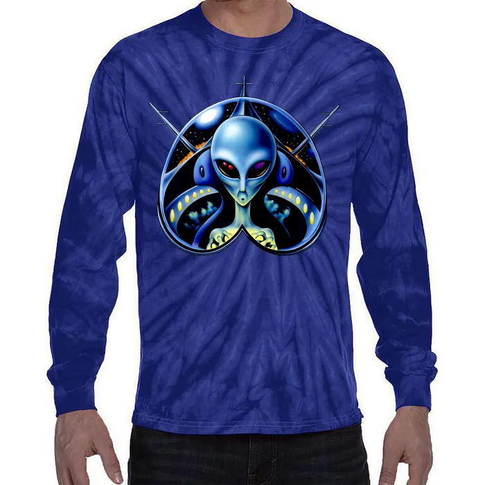 Alien Pilot Tie-Dye Long Sleeve Shirt