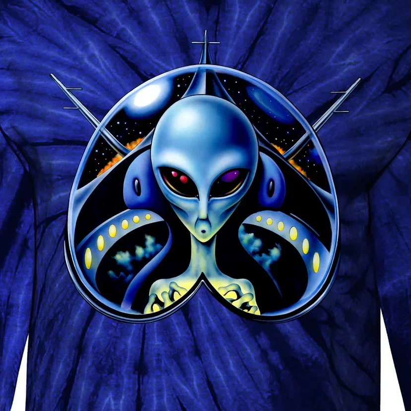 Alien Pilot Tie-Dye Long Sleeve Shirt