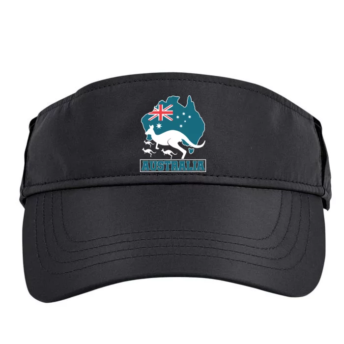 Australian Pride Aussie Gift Kangaroo Adult Drive Performance Visor