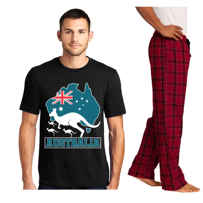 Australian Pride Aussie Gift Kangaroo Pajama Set