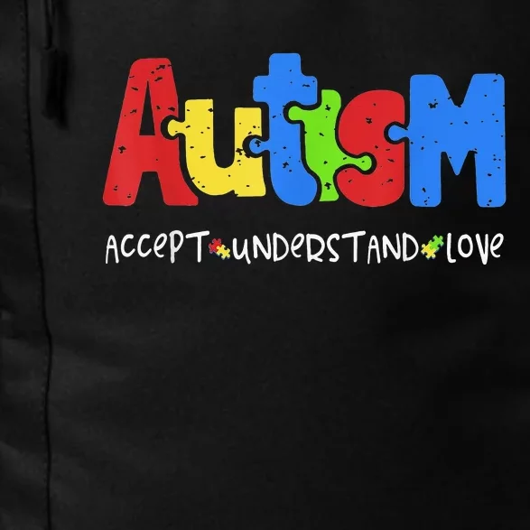 Autism Puzzle Accept Understand Love Autism Awareness Daily Commute Backpack