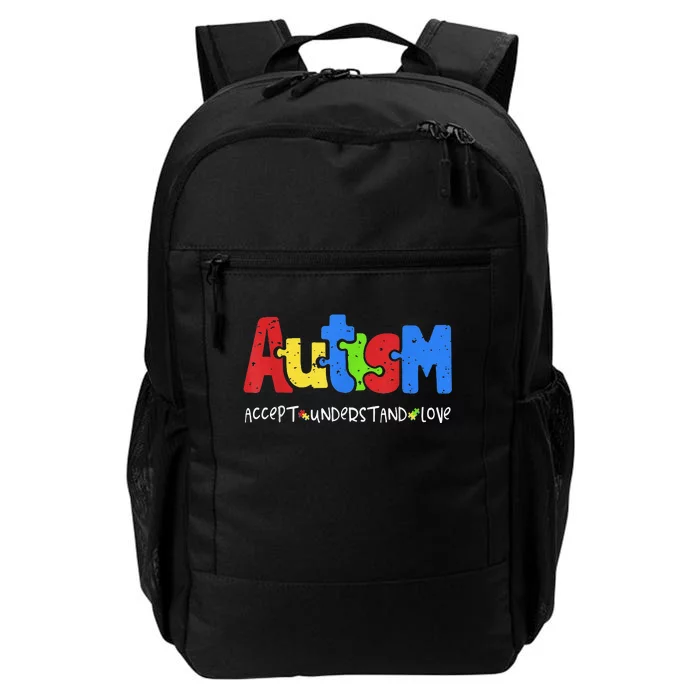 Autism Puzzle Accept Understand Love Autism Awareness Daily Commute Backpack