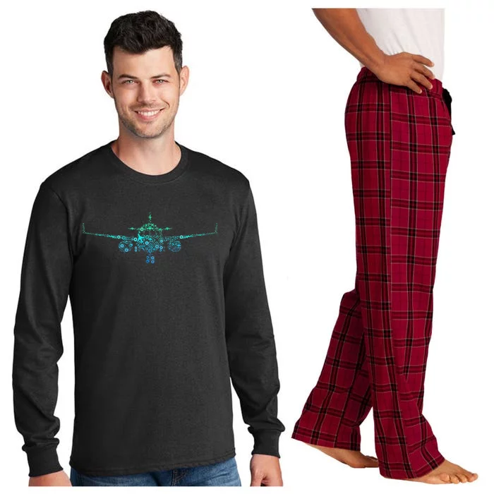 Airplane Pilot Long Sleeve Pajama Set