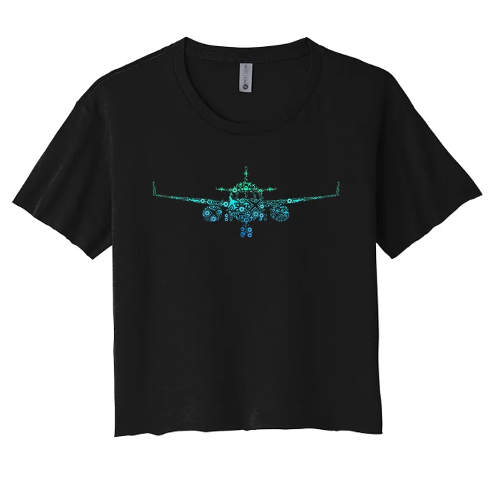 Airplane Pilot Women's Crop Top Tee