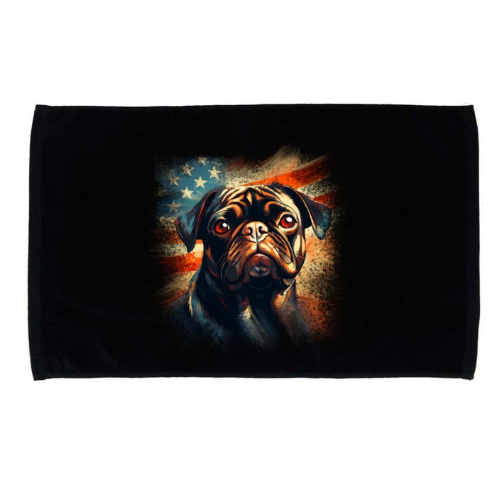 American Pug Microfiber Hand Towel