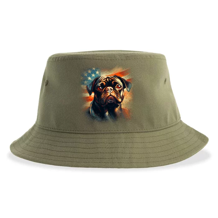 American Pug Sustainable Bucket Hat