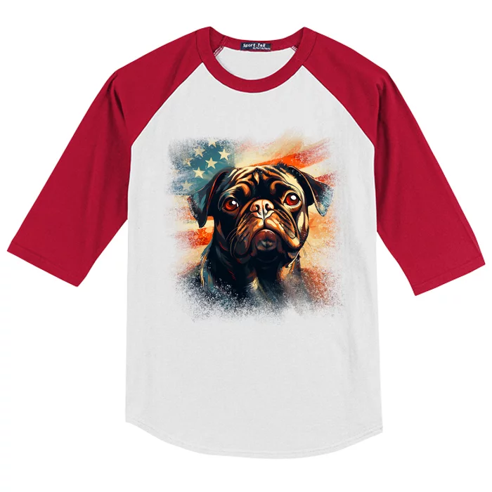 American Pug Kids Colorblock Raglan Jersey