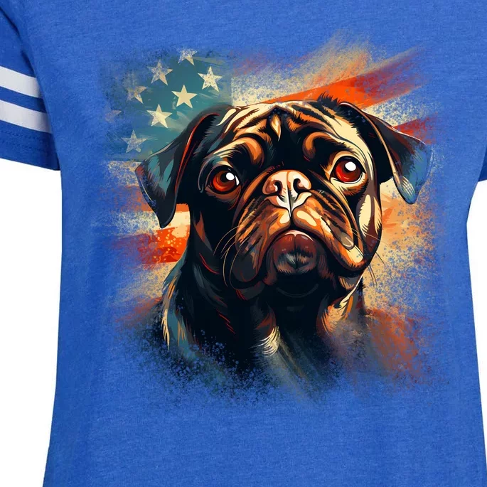 American Pug Enza Ladies Jersey Football T-Shirt