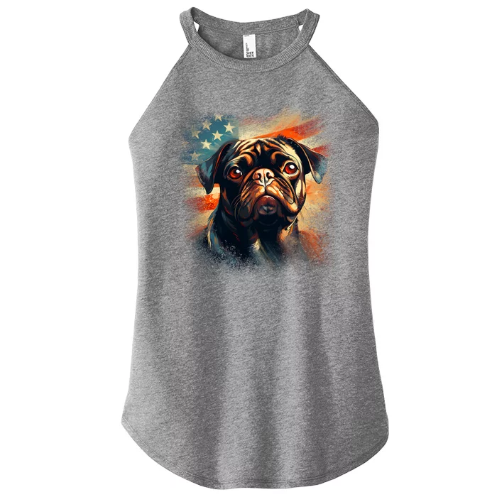 American Pug Women’s Perfect Tri Rocker Tank