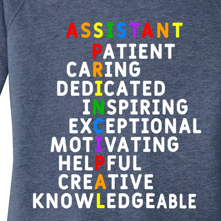 Assistant Principal Appreciation School Assistant Principal Great Gift Women's Perfect Tri Tunic Long Sleeve Shirt