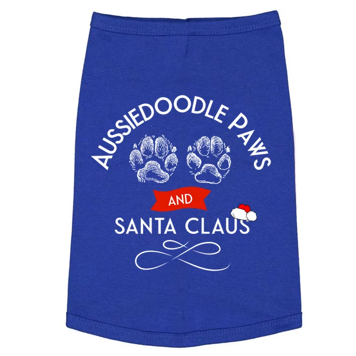 Aussiedoodle Paws And Santa Claus Christmas Doodle Dog Gift Doggie Tank