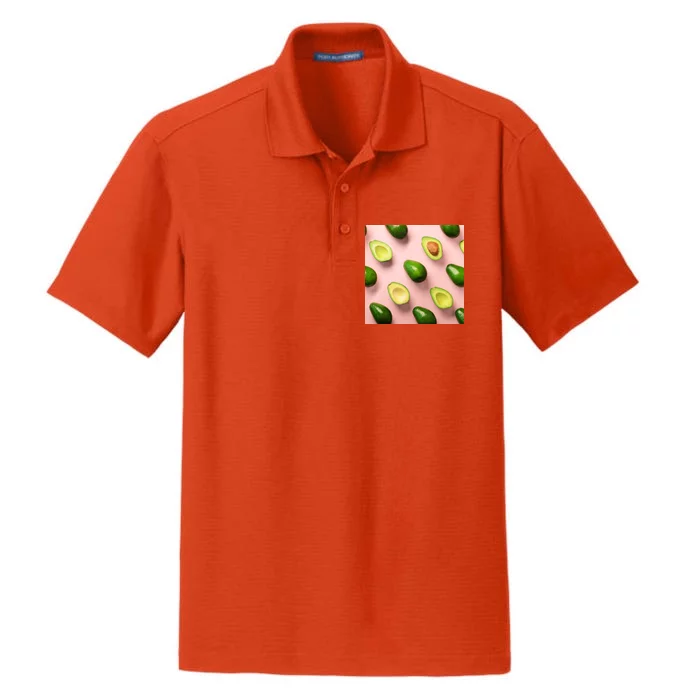 Avocado Pattern Dry Zone Grid Performance Polo