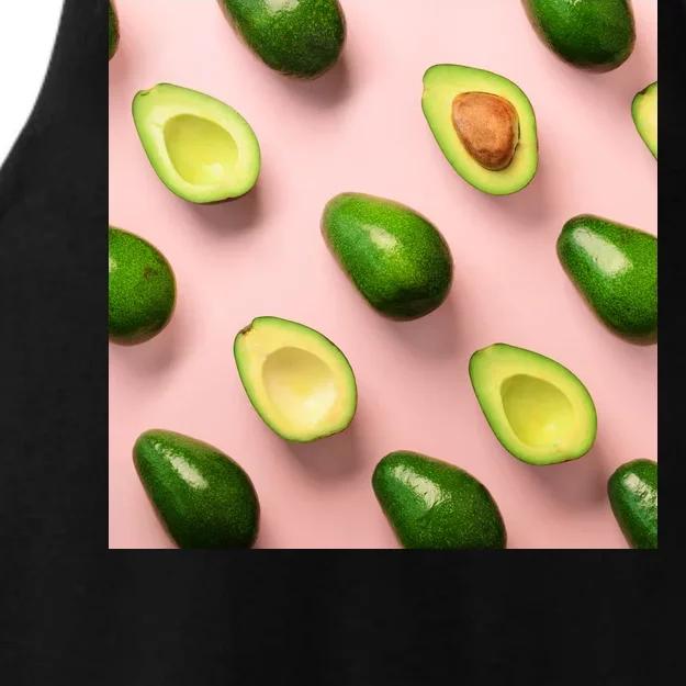 Avocado Pattern Ladies Tri-Blend Wicking Tank