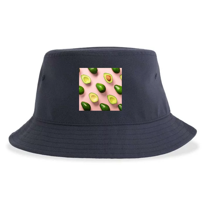 Avocado Pattern Sustainable Bucket Hat