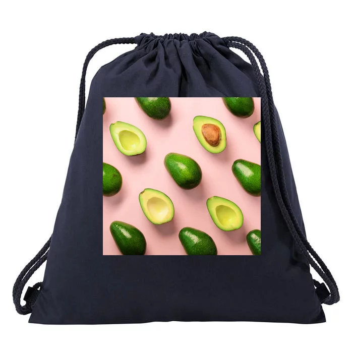 Avocado Pattern Drawstring Bag