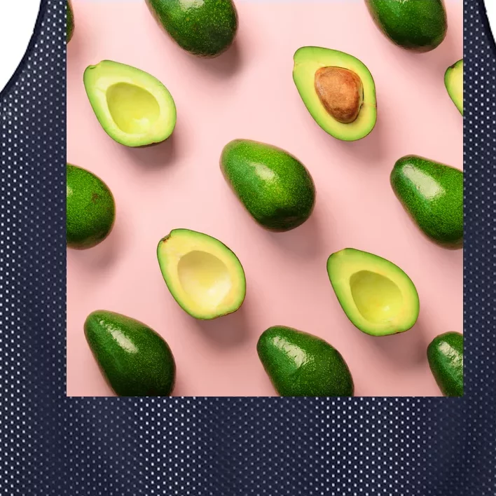 Avocado Pattern Mesh Reversible Basketball Jersey Tank