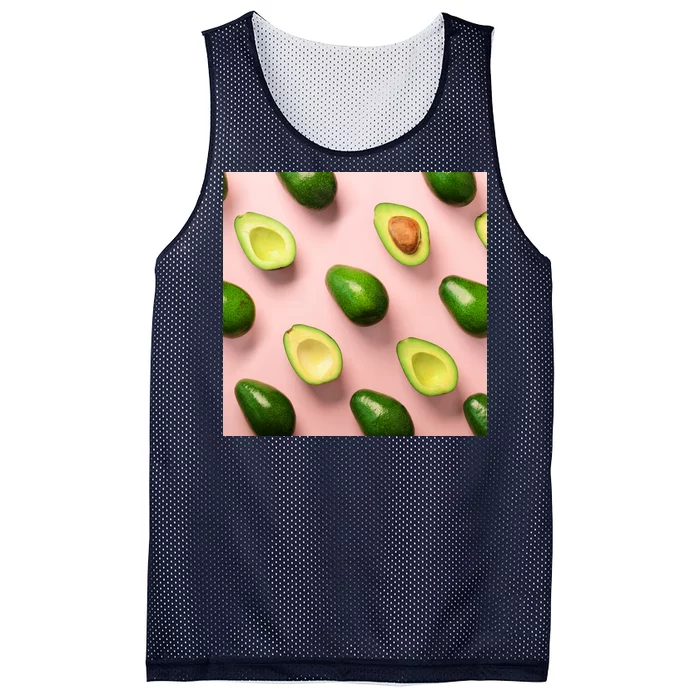 Avocado Pattern Mesh Reversible Basketball Jersey Tank