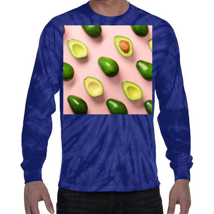 Avocado Pattern Tie-Dye Long Sleeve Shirt