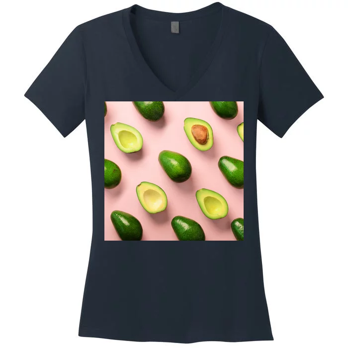 Avocado Pattern Women's V-Neck T-Shirt