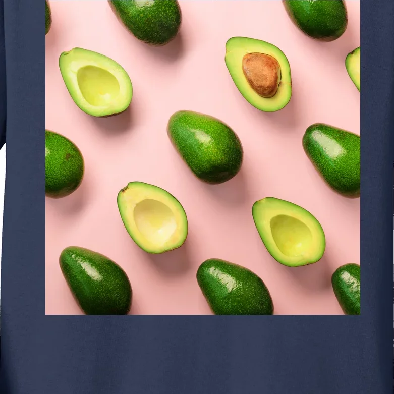 Avocado Pattern Kids Long Sleeve Shirt