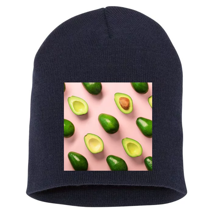 Avocado Pattern Short Acrylic Beanie