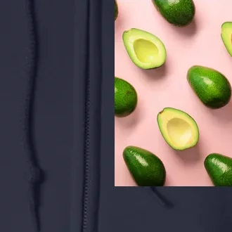 Avocado Pattern Full Zip Hoodie