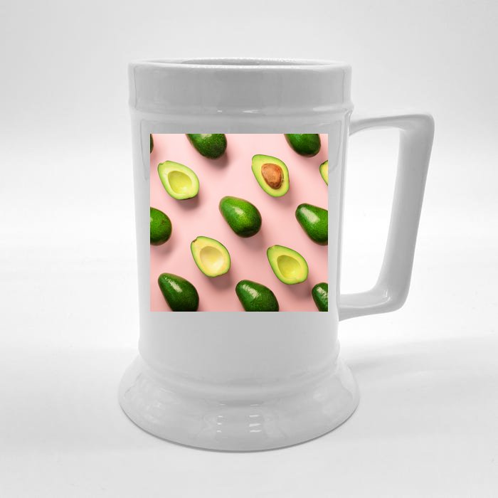 Avocado Pattern Front & Back Beer Stein