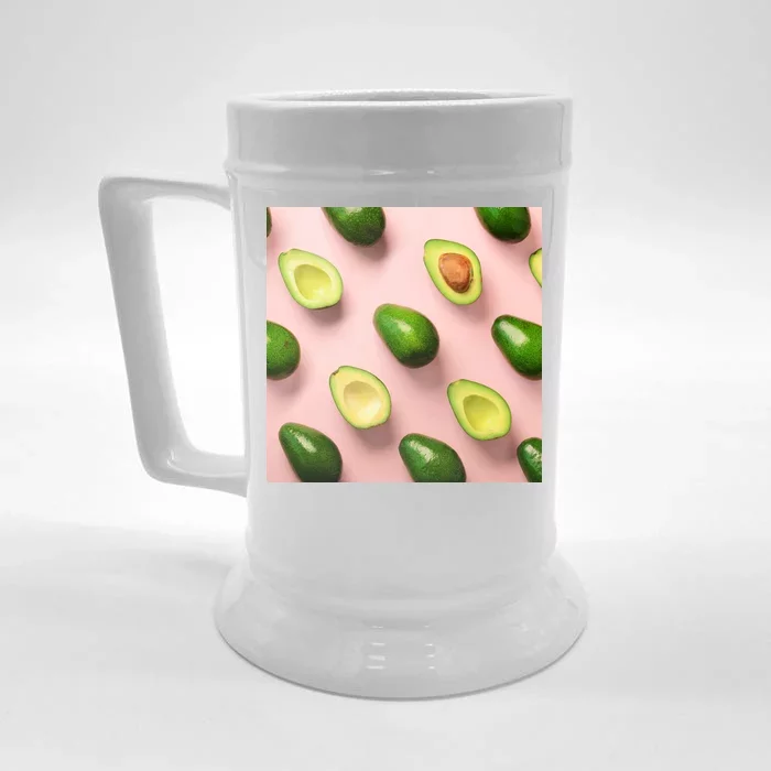 Avocado Pattern Front & Back Beer Stein