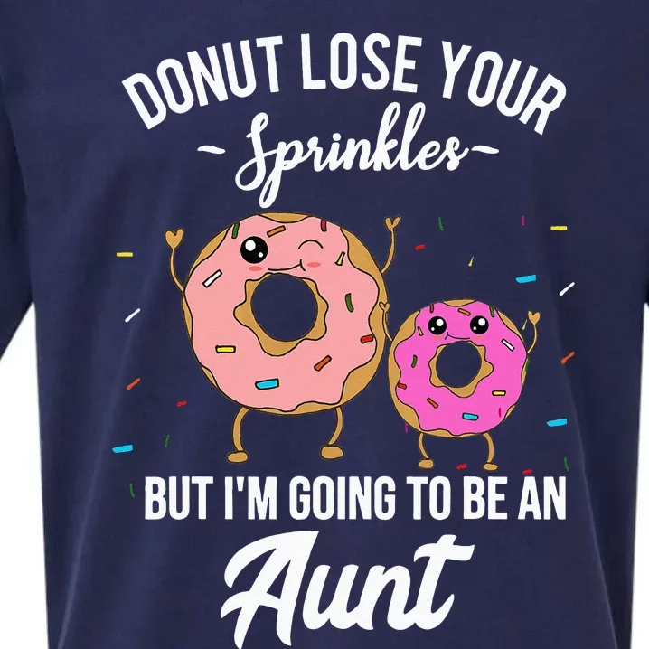 Aunt Pregnancy Announcement Reveal Funny Donut Quote Sueded Cloud Jersey T-Shirt