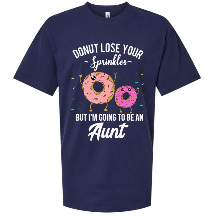 Aunt Pregnancy Announcement Reveal Funny Donut Quote Sueded Cloud Jersey T-Shirt