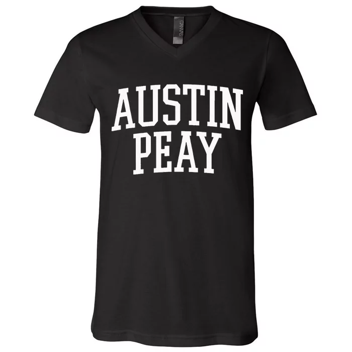 Austin Peay Arch Athletic College University Alumni Style V-Neck T-Shirt