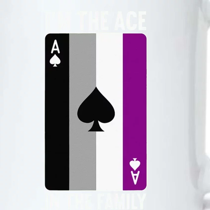 Asexual Pride Asexuality Awareness Im The Ace In The Family Tall Black Color Changing Mug