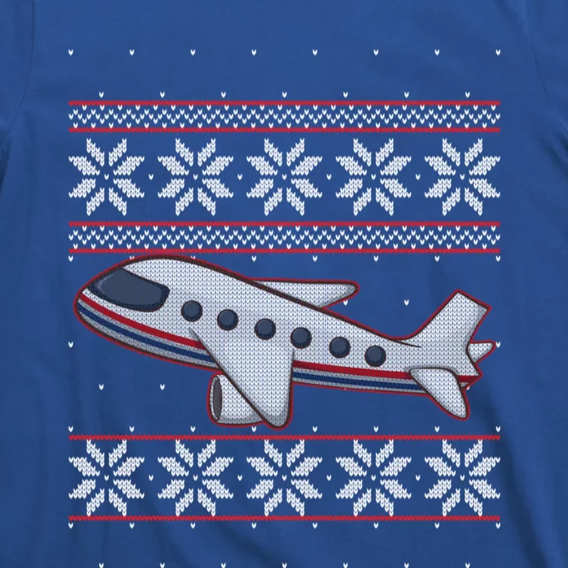 Airplane Pilots Aviation Crew Matching Ugly Christmas Plane Gift T-Shirt