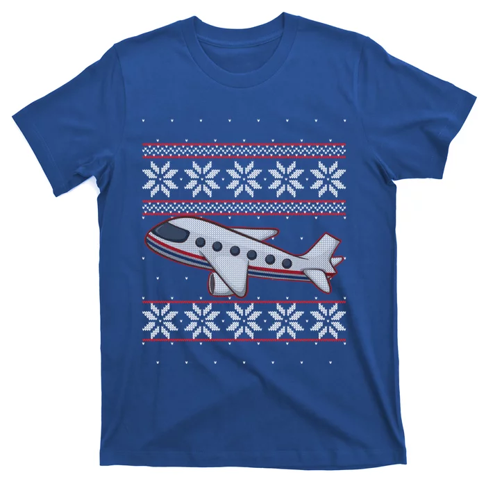 Airplane Pilots Aviation Crew Matching Ugly Christmas Plane Gift T-Shirt