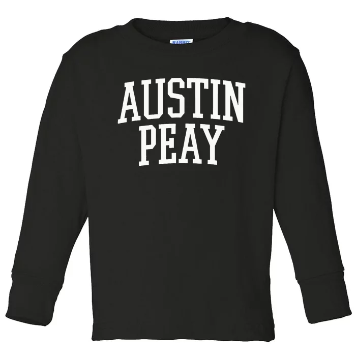 Austin Peay Arch Athletic College University Alumni Style Toddler Long Sleeve Shirt