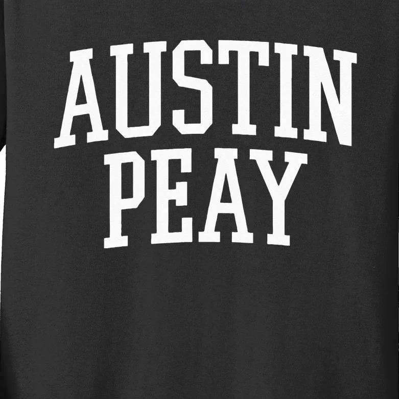 Austin Peay Arch Athletic College University Alumni Style Kids Long Sleeve Shirt