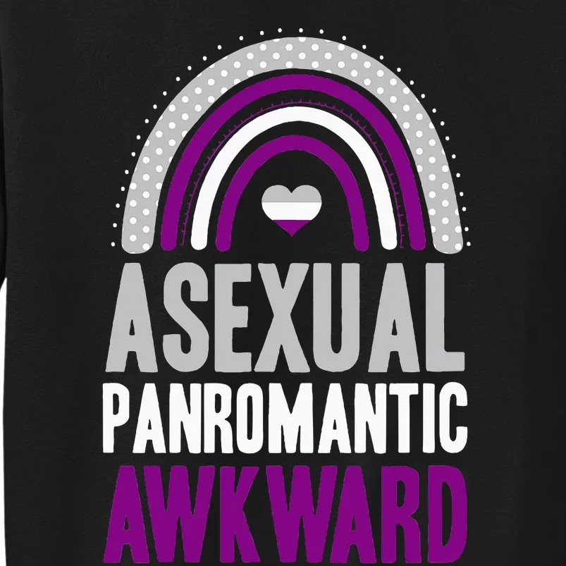 Asexual Panromantic Awkward Asexual Pride Bohemian Rainbow Tall Sweatshirt